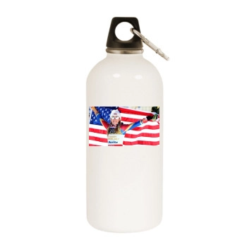 Mikaela Shiffrin White Water Bottle With Carabiner