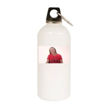 Mikaela Shiffrin White Water Bottle With Carabiner