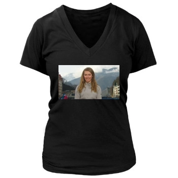 Mikaela Shiffrin Women's Deep V-Neck TShirt