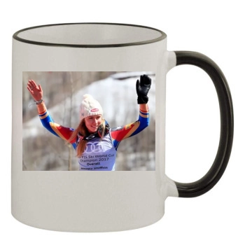 Mikaela Shiffrin 11oz Colored Rim & Handle Mug