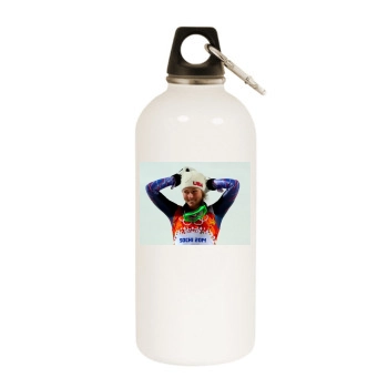 Mikaela Shiffrin White Water Bottle With Carabiner