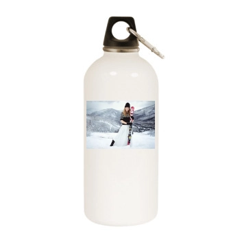 Mikaela Shiffrin White Water Bottle With Carabiner