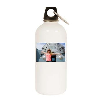 Mikaela Shiffrin White Water Bottle With Carabiner