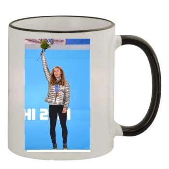 Mikaela Shiffrin 11oz Colored Rim & Handle Mug