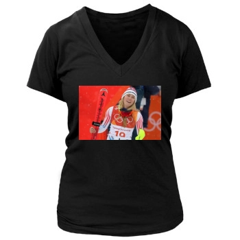 Mikaela Shiffrin Women's Deep V-Neck TShirt