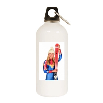 Mikaela Shiffrin White Water Bottle With Carabiner