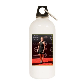 Mikaela Shiffrin White Water Bottle With Carabiner