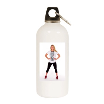 Mikaela Shiffrin White Water Bottle With Carabiner