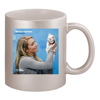 Mikaela Shiffrin 11oz Metallic Silver Mug