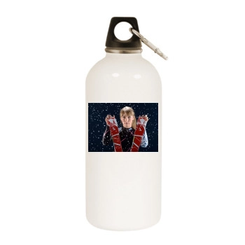 Mikaela Shiffrin White Water Bottle With Carabiner