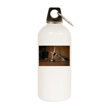 Mikaela Shiffrin White Water Bottle With Carabiner