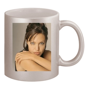 Angelina Jolie 11oz Metallic Silver Mug