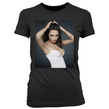 Angelina Jolie Women's Junior Cut Crewneck T-Shirt