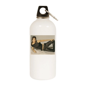 Angelina Jolie White Water Bottle With Carabiner