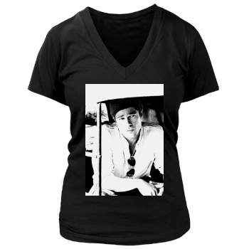 Brad Pitt Women's Deep V-Neck TShirt