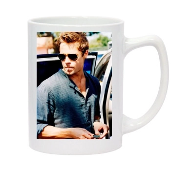 Brad Pitt 14oz White Statesman Mug