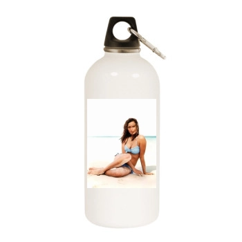 Bridget Hall White Water Bottle With Carabiner