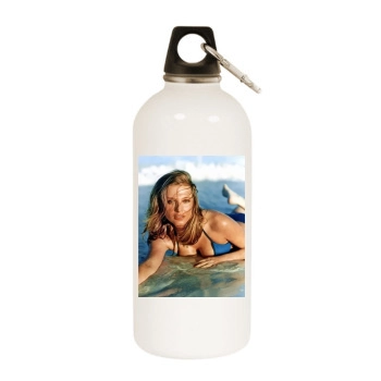 Bridget Hall White Water Bottle With Carabiner