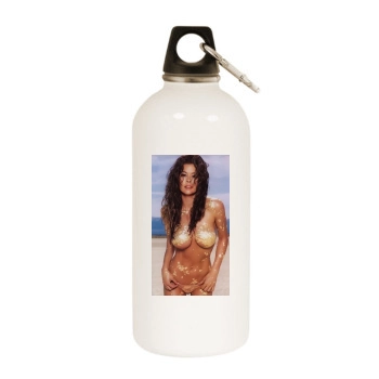 Brooke Burke White Water Bottle With Carabiner