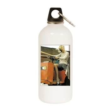 Carmen Kass White Water Bottle With Carabiner