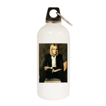 Carmen Kass White Water Bottle With Carabiner