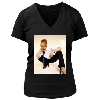 Cate Blanchett Women's Deep V-Neck TShirt