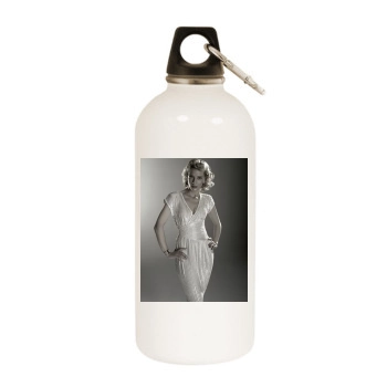 Cate Blanchett White Water Bottle With Carabiner