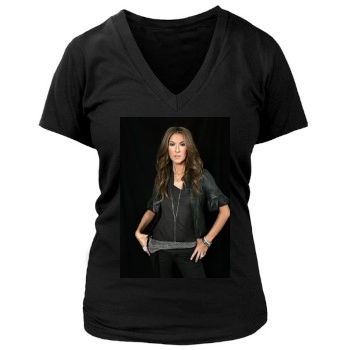 Celine Dion Women's Deep V-Neck TShirt