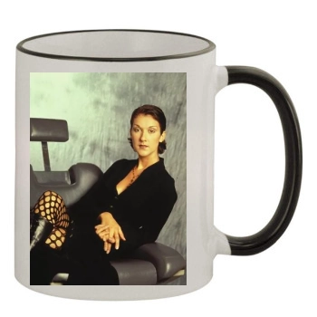 Celine Dion 11oz Colored Rim & Handle Mug