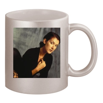 Celine Dion 11oz Metallic Silver Mug