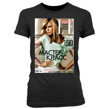 Charlize Theron Women's Junior Cut Crewneck T-Shirt