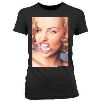 Charlize Theron Women's Junior Cut Crewneck T-Shirt