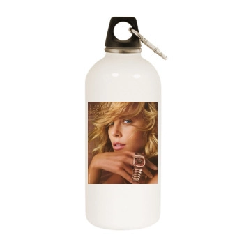 Charlize Theron White Water Bottle With Carabiner