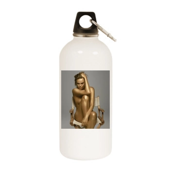 Charlize Theron White Water Bottle With Carabiner