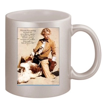 Charlize Theron 11oz Metallic Silver Mug