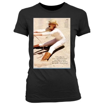 Charlize Theron Women's Junior Cut Crewneck T-Shirt