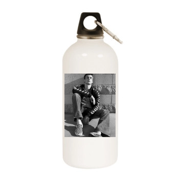 Chris Evans White Water Bottle With Carabiner