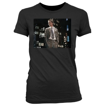 Christian Bale Women's Junior Cut Crewneck T-Shirt