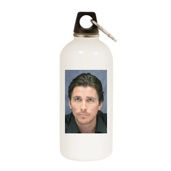 Christian Bale White Water Bottle With Carabiner