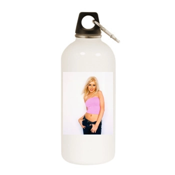 Christina Aguilera White Water Bottle With Carabiner