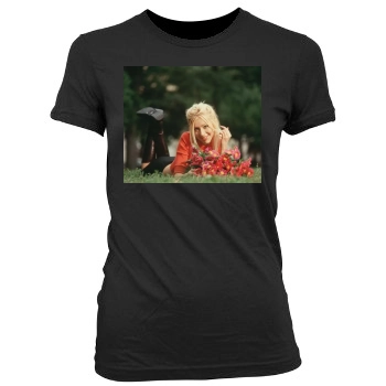 Christina Aguilera Women's Junior Cut Crewneck T-Shirt