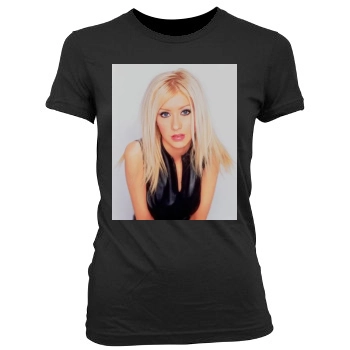 Christina Aguilera Women's Junior Cut Crewneck T-Shirt