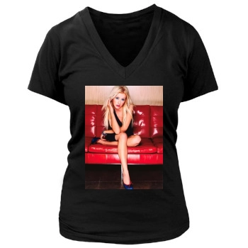 Christina Aguilera Women's Deep V-Neck TShirt