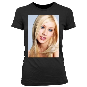 Christina Aguilera Women's Junior Cut Crewneck T-Shirt