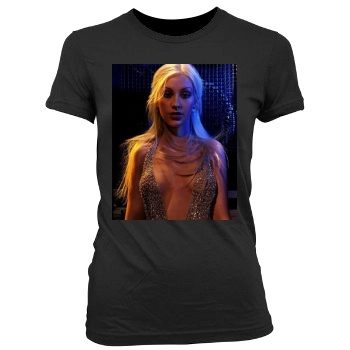 Christina Aguilera Women's Junior Cut Crewneck T-Shirt