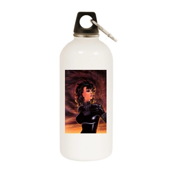 Kevin J. Taylor White Water Bottle With Carabiner