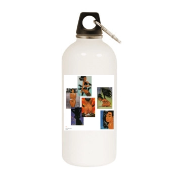 Kevin J. Taylor White Water Bottle With Carabiner