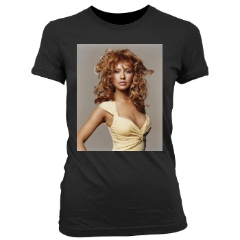 Christina Aguilera Women's Junior Cut Crewneck T-Shirt