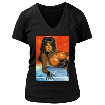 Kevin J. Taylor Women's Deep V-Neck TShirt