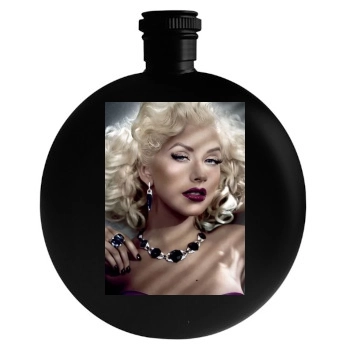 Christina Aguilera Round Flask